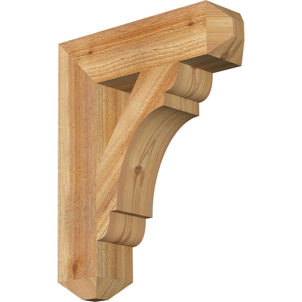 Ekena Millwork Olympic Craftsman Rough Sawn Bracket, Western Red Cedar, 4"W x 16"D x 20"H BKT04X16X20OLY04RWR - main